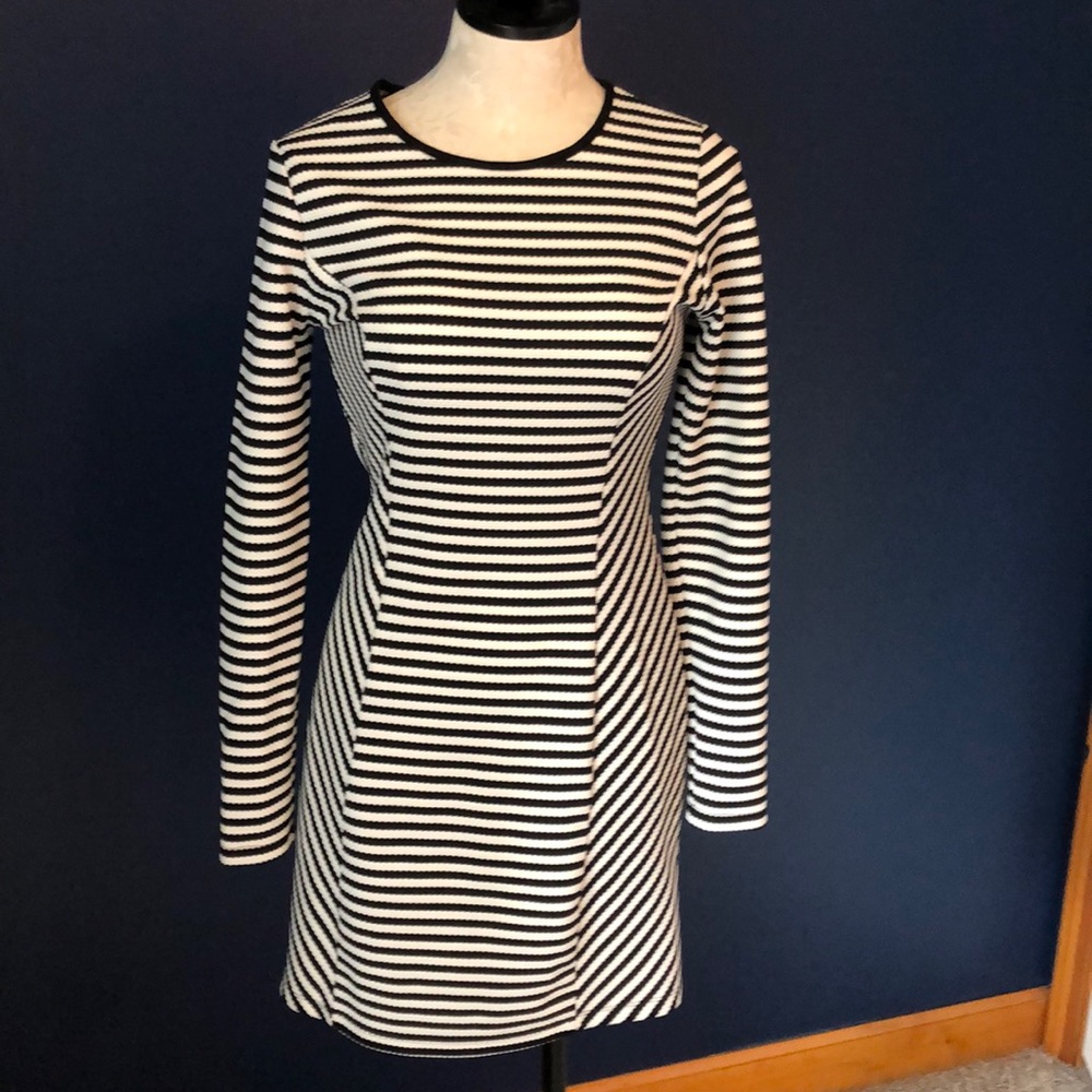 Modcloth NWOT black/white striped dress